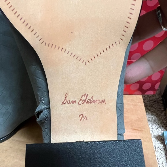 Sam Edelman Joey Ankle Boots - Grey 7 1/2 - Picture 4 of 4